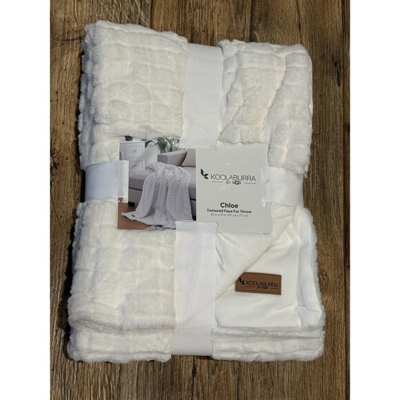 Koolaburra by Ugg Other - NEW Koolaburra By Ugg Chloe Faux Fur Throw Blanket 50” x 70” White (Various )